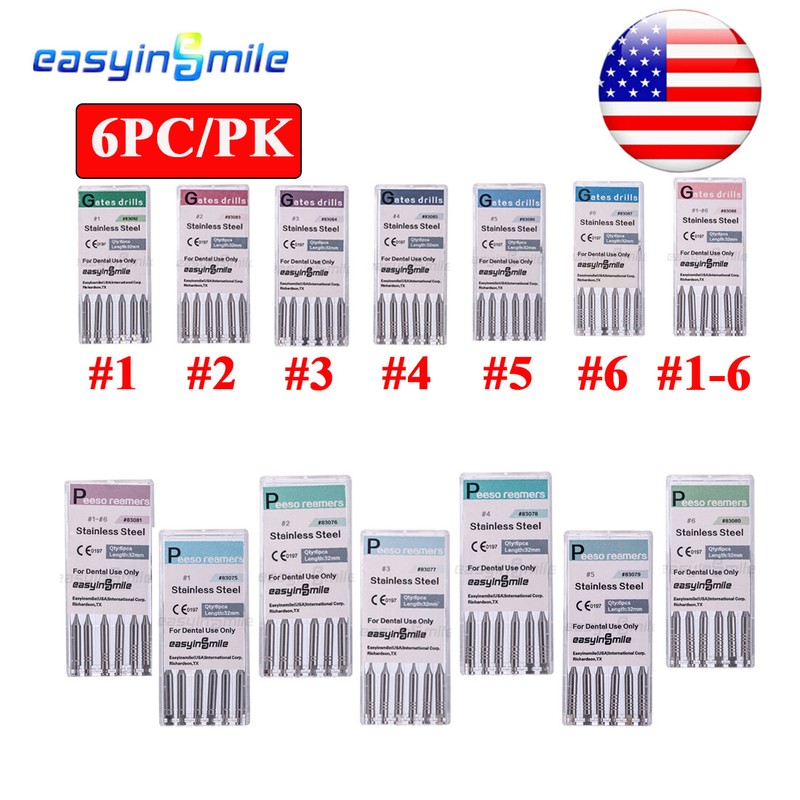 10Pk Dental Endo Glidden Gates Drills Peeso Reamers Root Canal Engine Files 32mm gallery