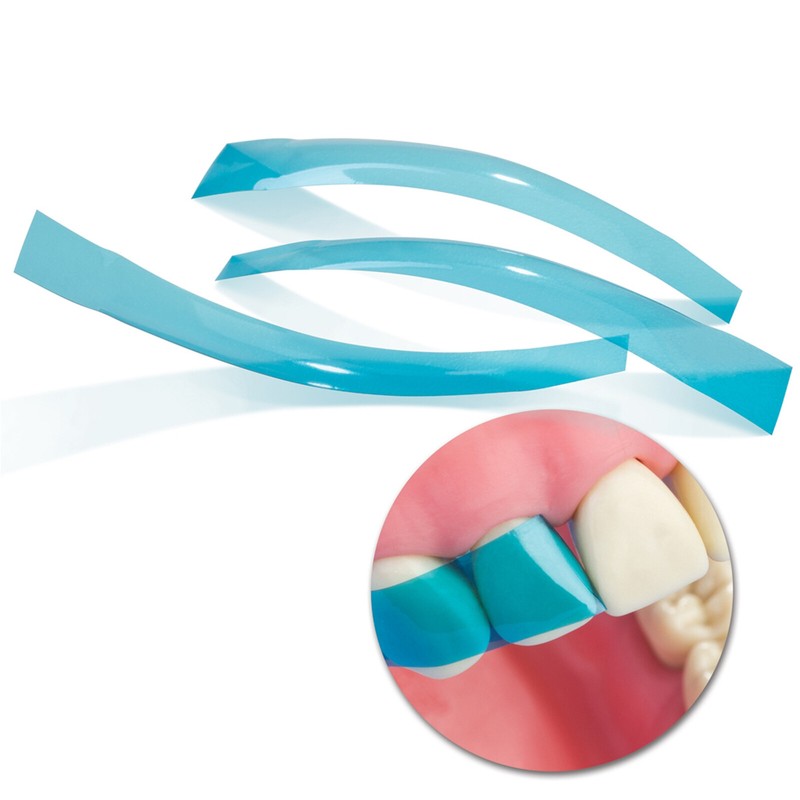 Dental Blue Strip M8 Contoured Anterior Matrix Restoration Matrices 0.05mm gallery
