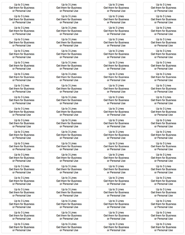 80 Personalized Return Address Labels Custom Printed Self-Adhesive 1/2 x 1 3/4