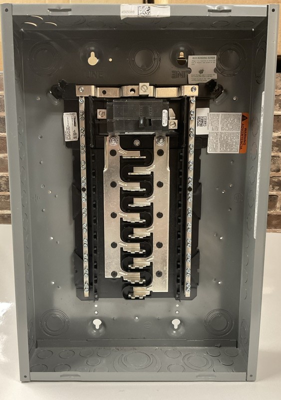 Homeline 100 A 20-Space Indoor Main Breaker Plug-On Neutral without Front Panel
