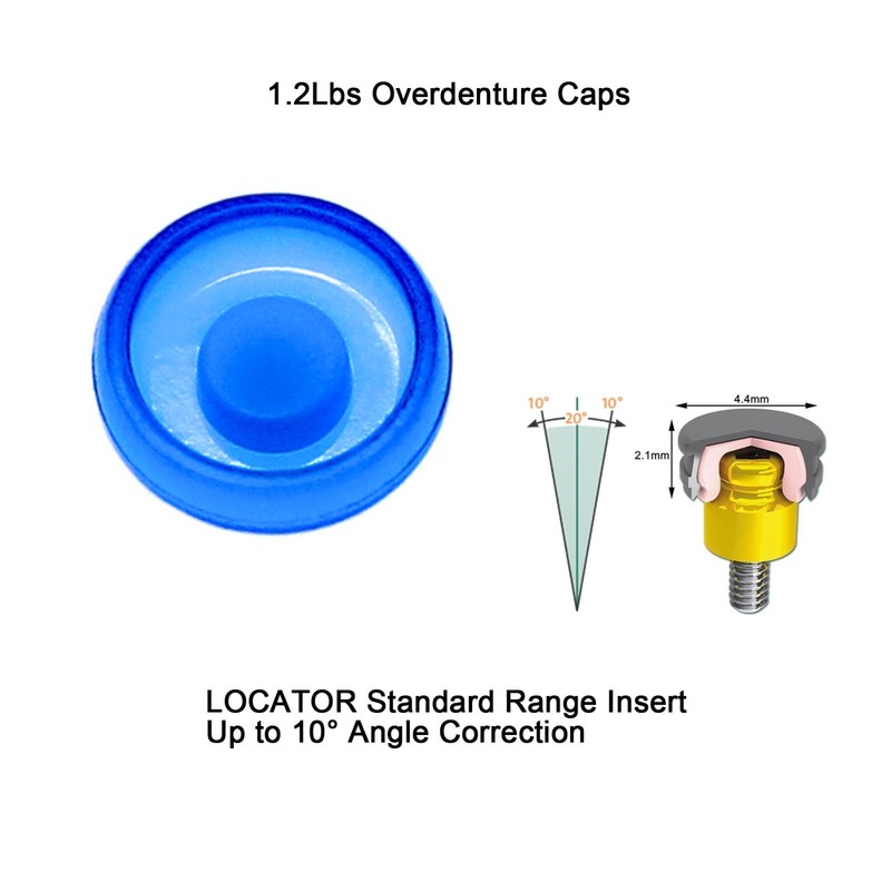 US 4Pcs Dental Overdenture Retention Caps For Locator Abutment Implant Inserts gallery