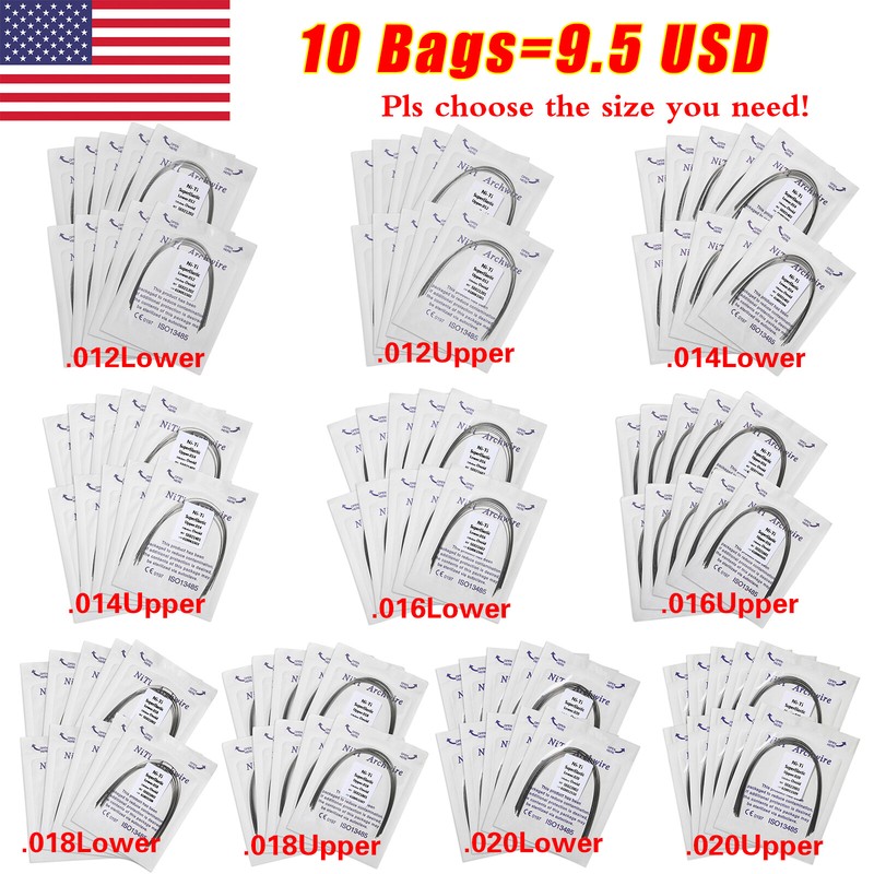 100PCS Dental Orthodontic NITI Arch Wire Round Super Elastic NITI Ovoid Form USA gallery