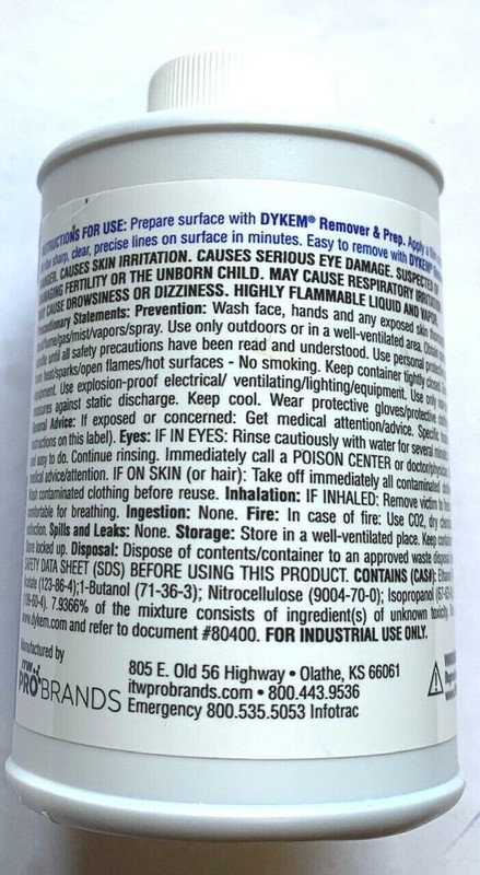 DYKEM STEEL BLUE LAYOUT/STAINING FLUID 8oz BRUSH-IN-CAP #80400 gallery