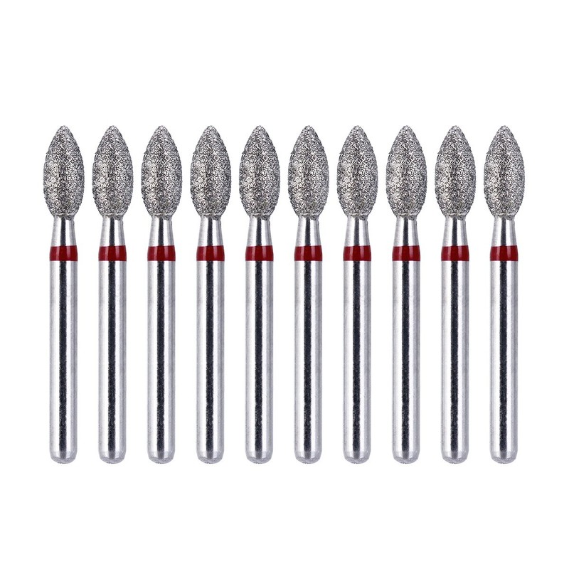 USA AZDENT Dental Diamond Burs Football Shape FG Burs Fine 379-023F/368-023F Red gallery
