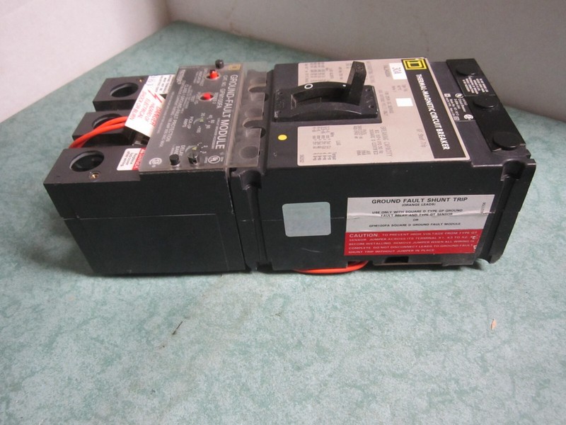 Square D FAL34030G Thermal-Magnetic Breaker W/Ground Fault Shunt Trip 30A 480V