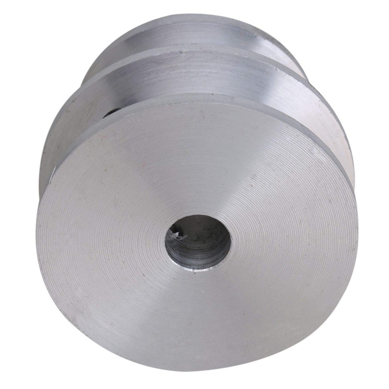 40x30x8MM Silver Aluminum 2-Step Groove Fixed Bore Pulley with Wrench for Mot... gallery