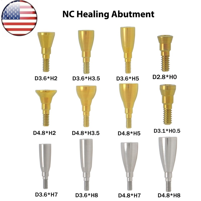US Dental NC Healing Abutment Healing Closure Caps Fits Straumann ITI Bone Level gallery