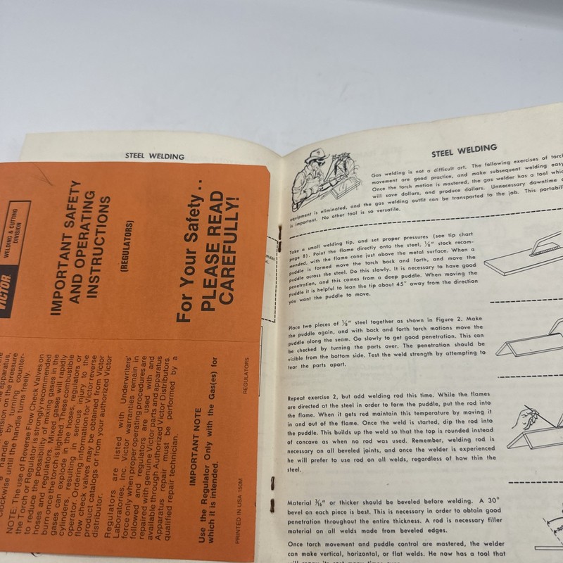 1967 HARRIS GAS WELDING AND FLAME CUTTING INSTRUCTION MANUAL Book B gallery