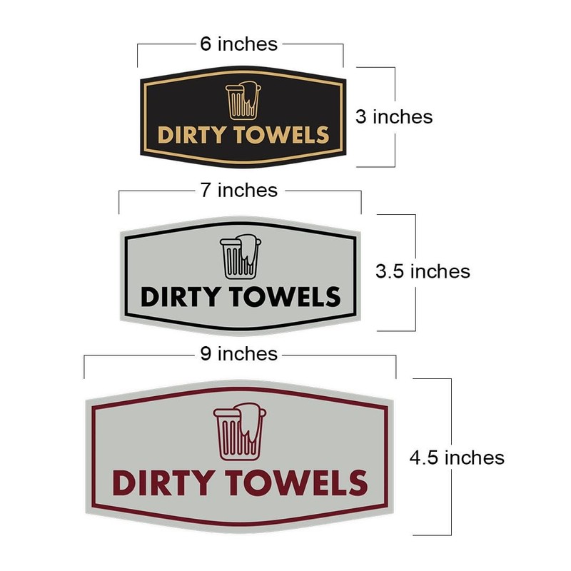 Signs Bylita Fancy Dirty Towels Sign Brushed Silver - Large 5 Pack gallery