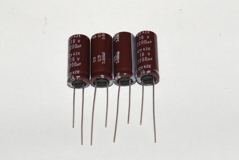 4x Capacitor Nippon 2200uF 16v 105C 10x23mm. Radial. US Seller