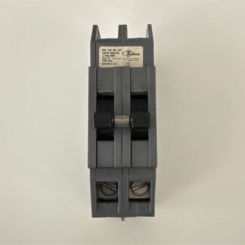 Zinsco HQC 2-Pole 125A Circuit Breaker 120/240V Branch Circuit Switch