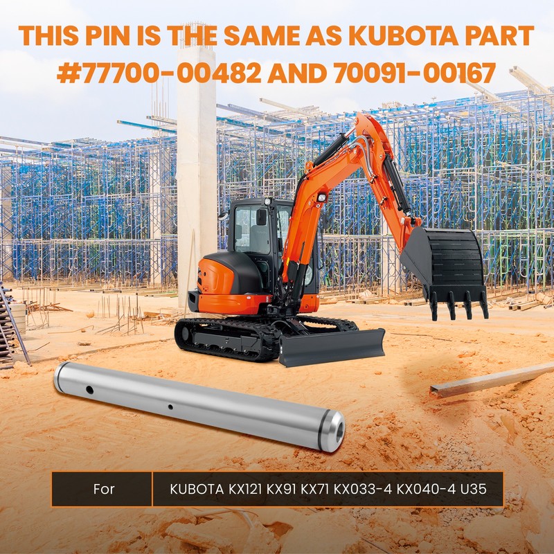Greaseable Main Thumb Pin for Kubota Excavator KX121-3 KX71-3 KX91-3 KX040-4 gallery