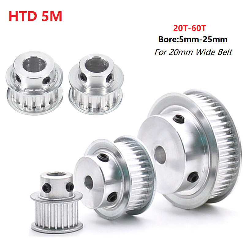 BF-type HTD 5M 20mm Timing Belt Pulley 20-60T Tooth Pitch 5mm for CNC Step Motor