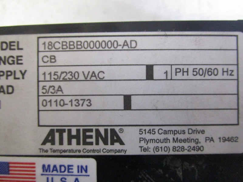ATHENA 18CBBB000000-AD DIGITAL TEMPERATURE CONTROL - USED - FREE SHIPPING gallery