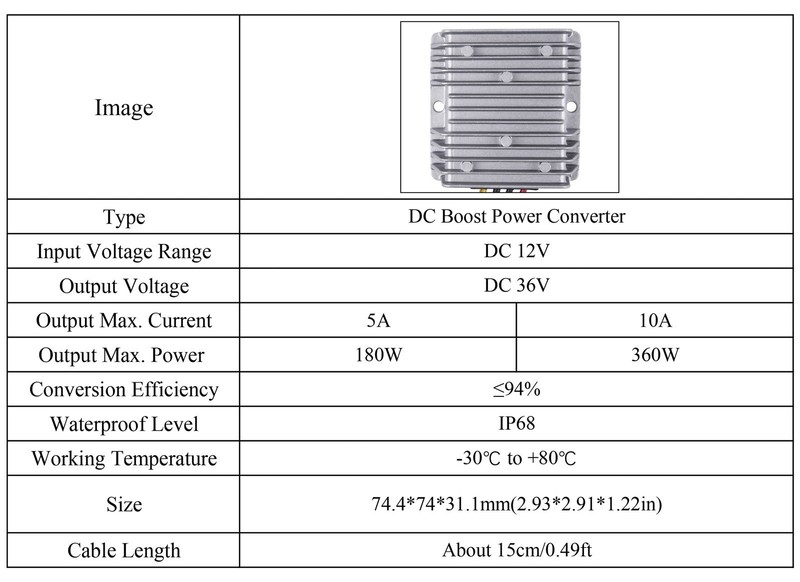 DC 12V to 36V 5A/10A Step Up Converter Voltage Regulator Boost Module For Car gallery