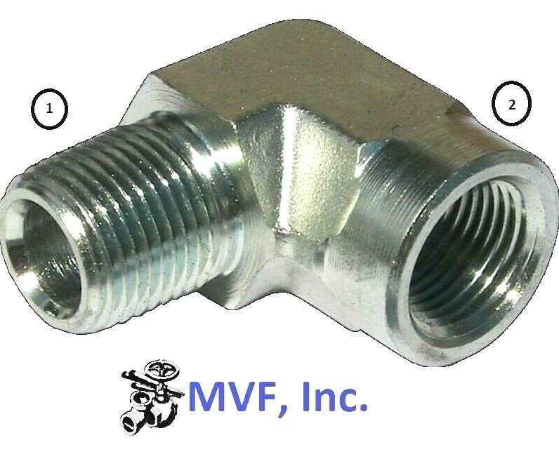 1/2″ Male NPTF x 1/2″ Female NPTF 90° Elbow Plated Steel Hydraulic 5502-08-08