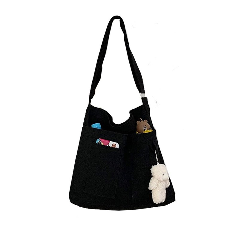 Cotton Tote Handbag Women Canvas Crossbody Beach Bag Hobo Shoulder Tote Bag w…