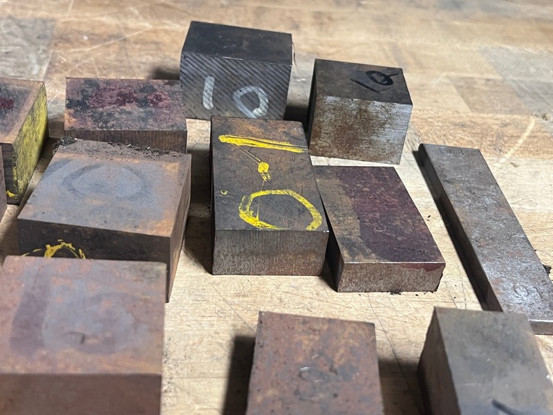 0-1 tool Steel Flat bar stock cut offs lot 1 misc sizes - 11.4 lbs gallery