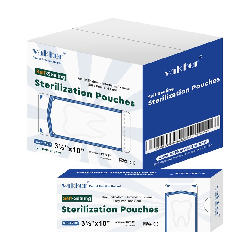 200pcs 3.5" x 10" Self Sealing Sterilization Pouches Autoclave, Sterilizer Bag gallery