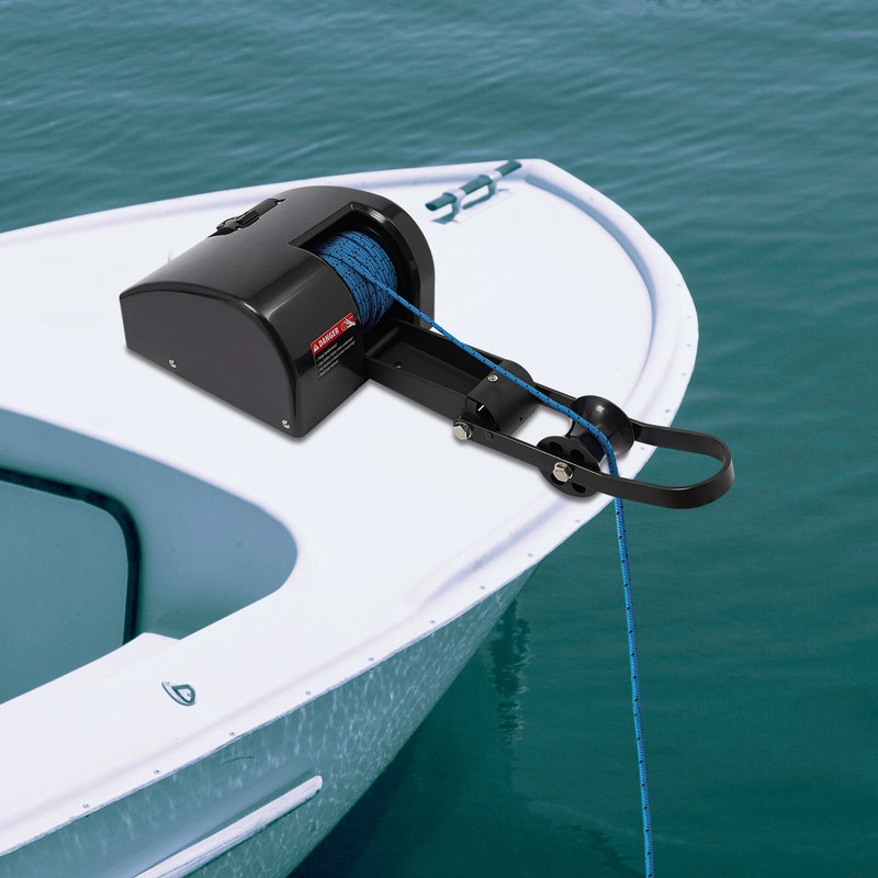 35LBS electric anchor winch Boat Marine Winch with remote control&Anchor Roller