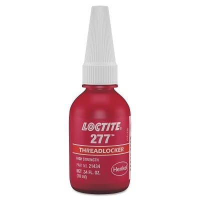 277™ High-Strength Threadlocker, 10 mL, 7/8 in dia or Smaller, Red Henkel