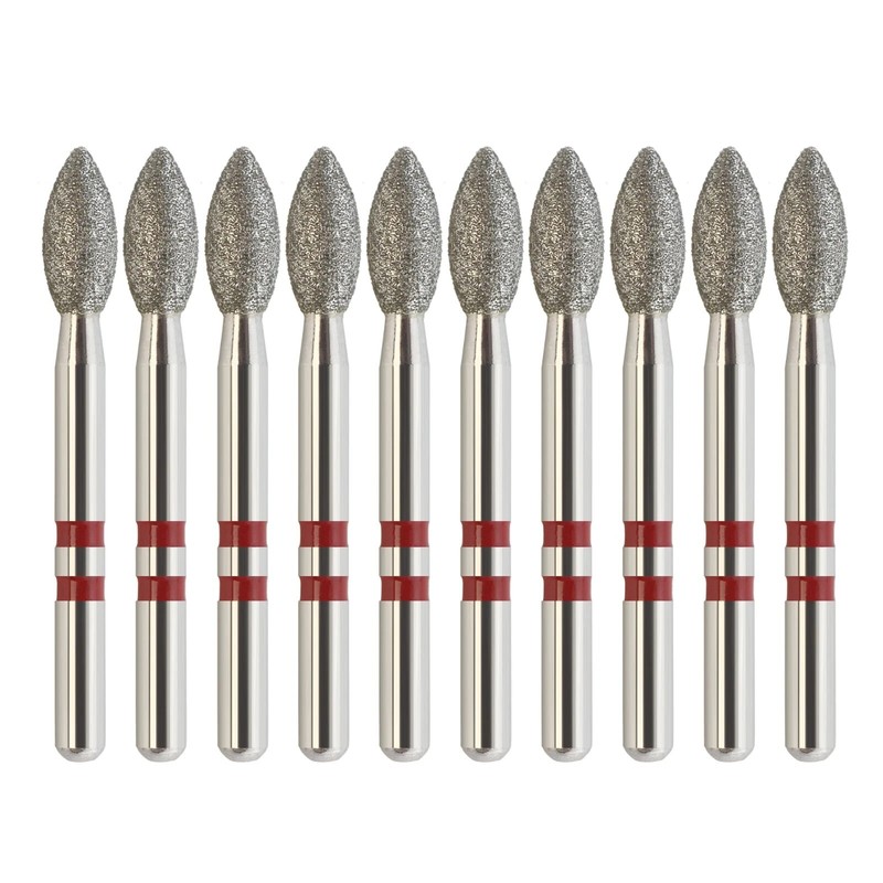 Zirconia Cutting Burs Diamond Egg Football Z368/023F Fine Grit Friction Grip FG