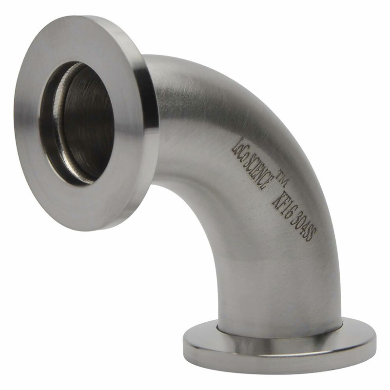 KF-16 NW-16 90 Elbow Vacuum Fitting SS304 LoCo SCIENCE! gallery