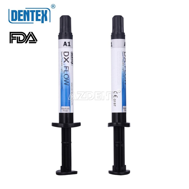 Dental Flujo medio de resina compuesta curado por luz fluida A1/A2/A3 3g/Syring gallery