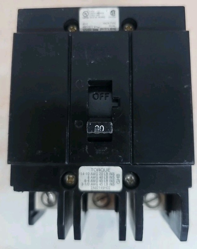 GHB3030 Eaton/Cutler Hammer 30A 277/480V 3P Bolt-In Circuit Breaker see pics