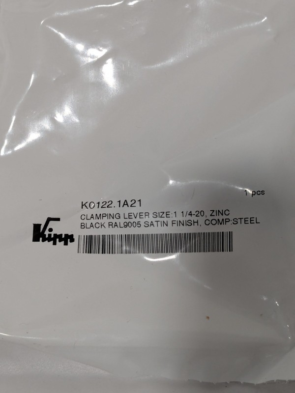 KIPP Adjustable Clamping Handle 1/4-20 Thread, Die Cast Zinc Qty 8 K0122.1A21 gallery