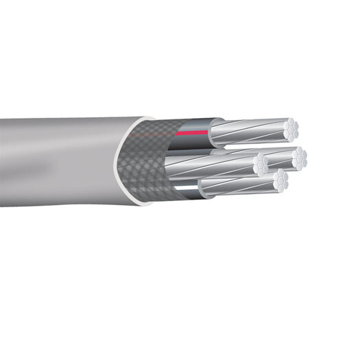 150′ 4-4-4-6 Aluminum SER Service Entrance Cable Gray PVC Jacket 600V