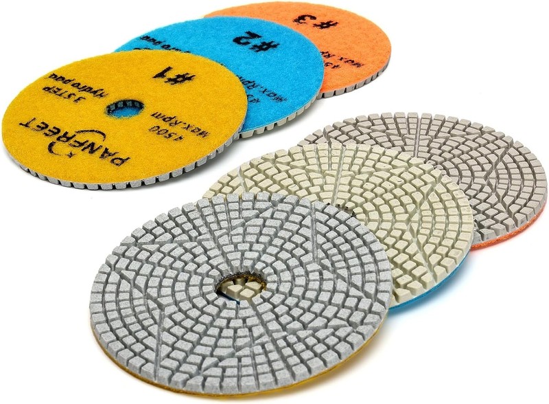 3 Step 4″ Diamond Polishing Pads for Granite Marble Quartz Concrete