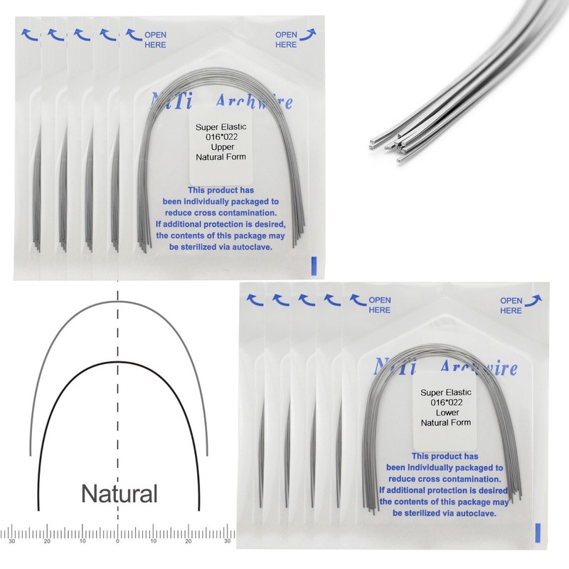 100PCS Dental Orthodontic Niti Arch Wire Rectangular Round Natural Upper Lower gallery
