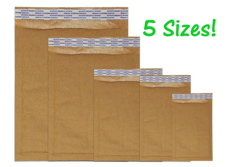 Brown Kraft 4×8, 5×9, 6×10, 8×12, 10×15 Padded Shipping Bubble Mailers Envelopes