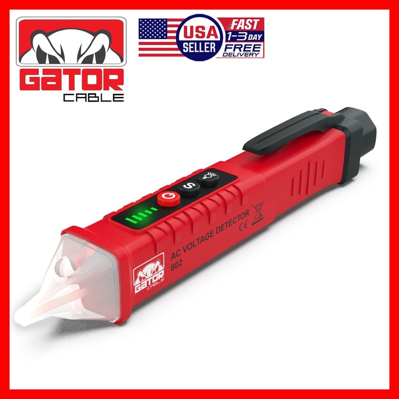 Voltage Electric Tester Volt Detector Test Pen Non-Contact Sensor AC DC 12-1000V gallery