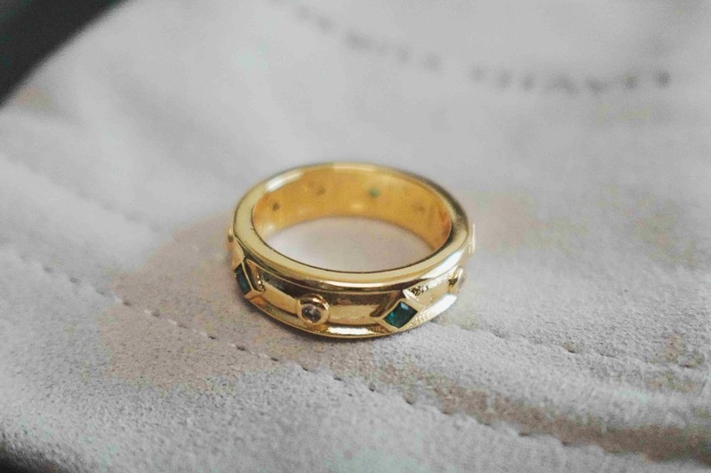 NEWDavidYurmanModern Renaissance 18k Gold Diamond Width Ring Band Size 6