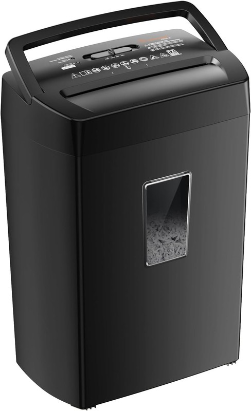 Bonsaii 12-Sheet Cross Cut Paper Shredder 5.5Gal P-4 Heavy Duty Home Office