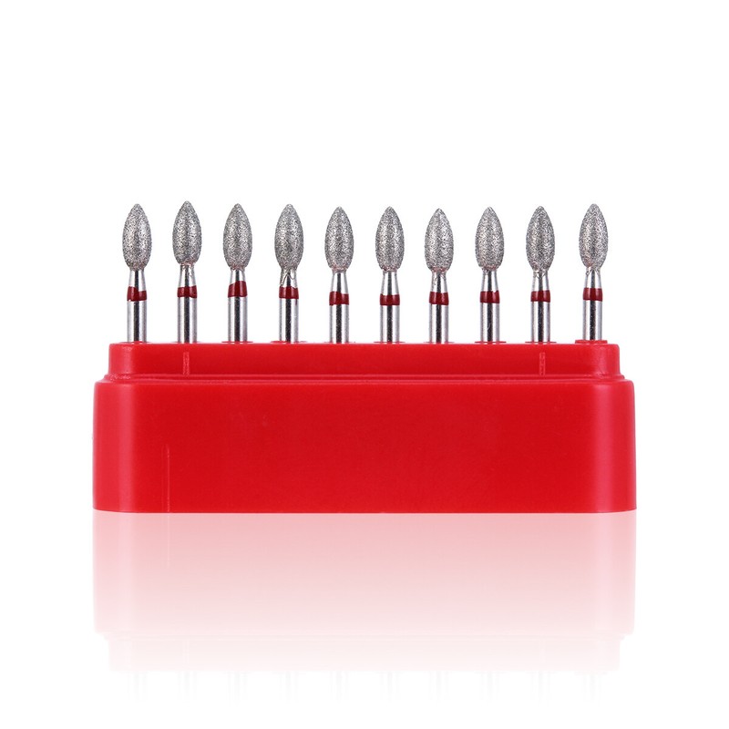 AZDENT Dental Diamond Burs FG Burs Football Shape Fine 379-023F/368-023F Red USA gallery