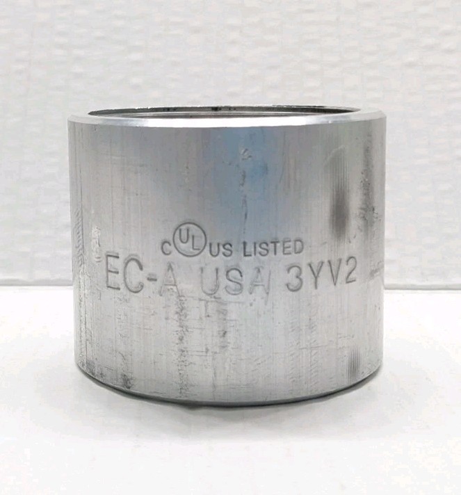 Lot Of 2 Aluminum 2” Rigid Size Conduit Threaded Couplings Fitting EC-A USA-3YV2