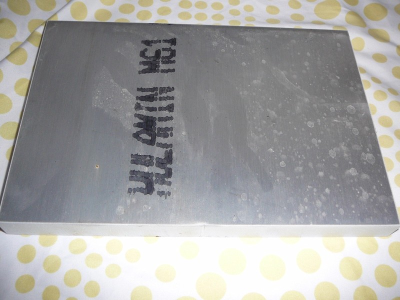 1/2″ X 6 3/4″ x 9 3/4″ radiused ALUMINUM 6061 Solid Plate Stock .50 thick