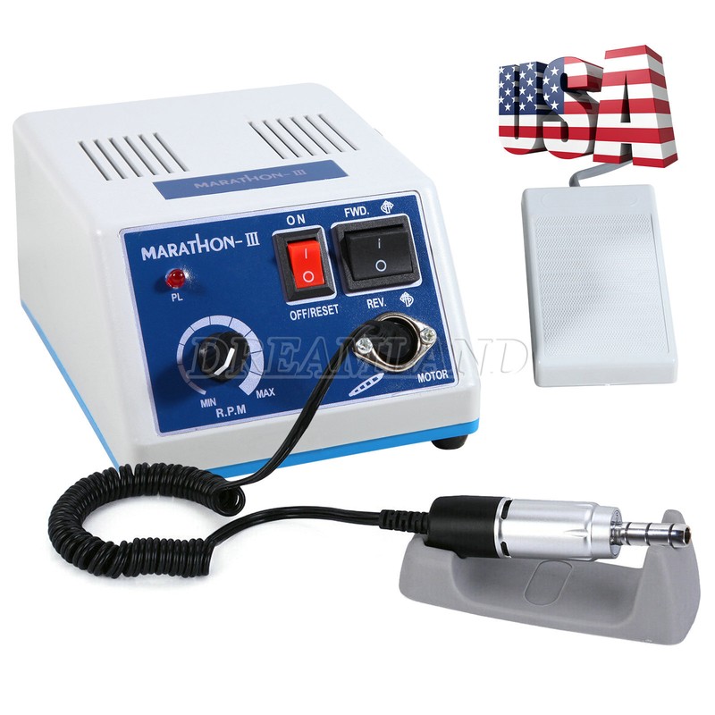 Dental Lab Marathon Electric Micromotor Polishing Unit + 35K rpm Motor Handpiece gallery