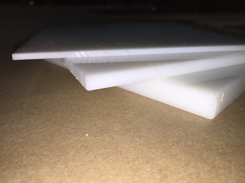 Natural HDPE Plastic Sheet 1/8" x 24" x 24" (.125") gallery