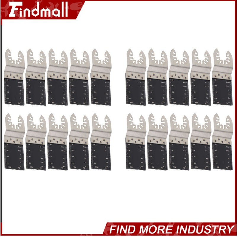 Findmall 20 Pack 35-89mm Oscillating Multi Tool Saw Blades for Wood Metal Cutter