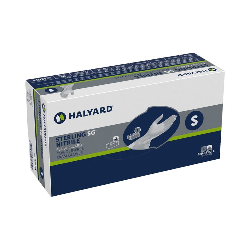 *250-Gloves* Halyard Sterling SG Sensi-Guard PF Nitrile Medical Small 41658