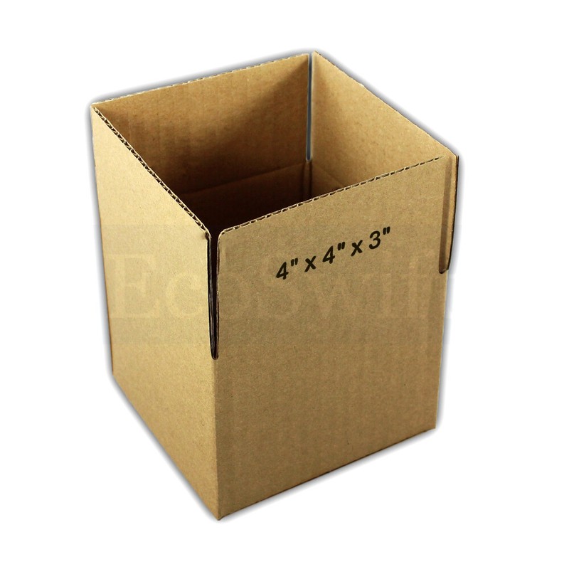1-200 4x4x3 "EcoSwift" Cardboard Packing Mailing Shipping Corrugated Box Cartons gallery