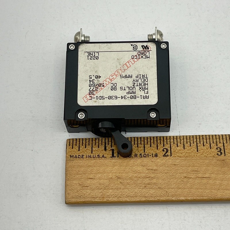 Carling Technologies 30A Circuit Breaker AA1-B0-34-630-5D1-C 1 Pole 277VAC - NEW gallery