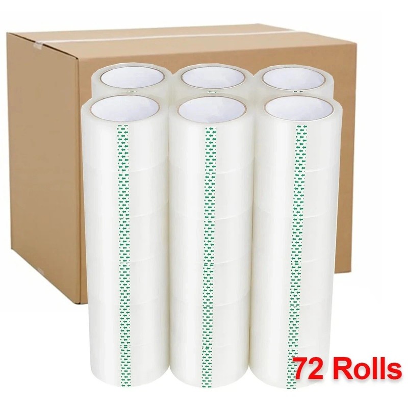 72 Rolls Heavy Duty Clear Packaging Tape 2 Mil 2″ x 110 Yard 2″ x 330′