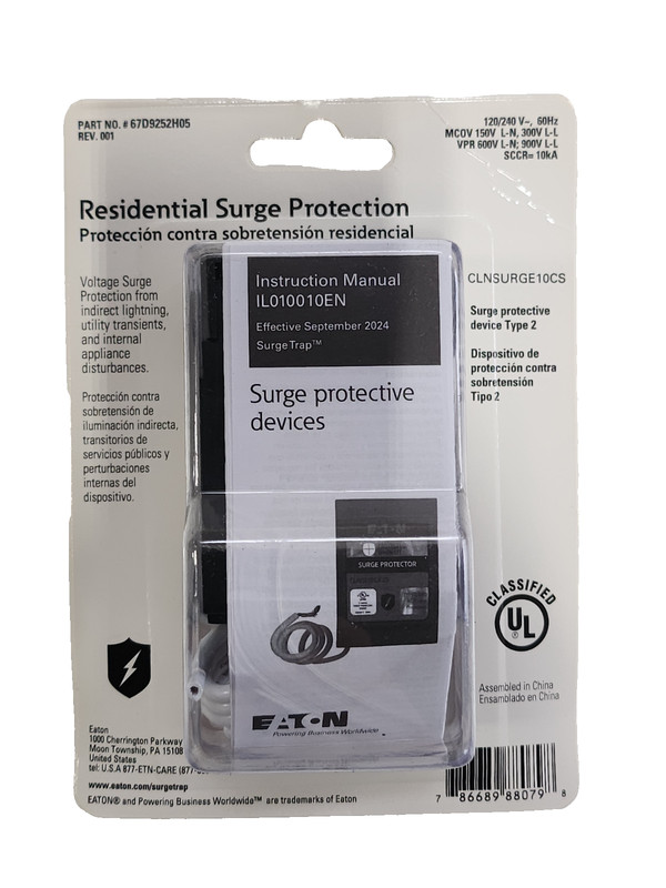 Eaton CLNSURGE10CS 20 kA Whole-Home Surge Protective Device New gallery