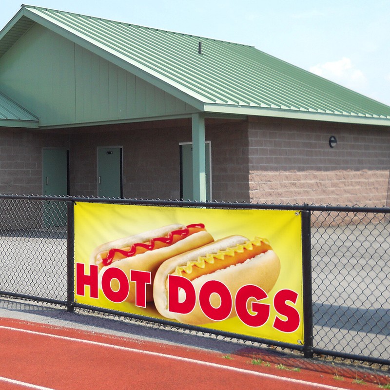 Vinyl Banner Multiple Sizes Hot Dogs Outdoor Advertising Printing G Outdoor gallery