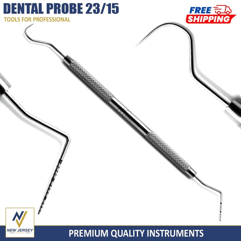 Dental Perio Explorer 23 Probe UNC 15 Color Marking Diagnostic Double Ended Tool